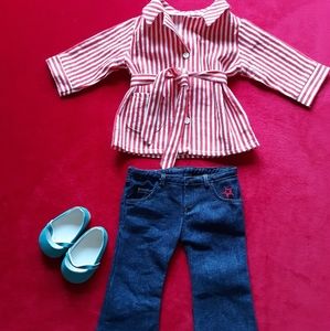 American Girl casual outfit with shoes